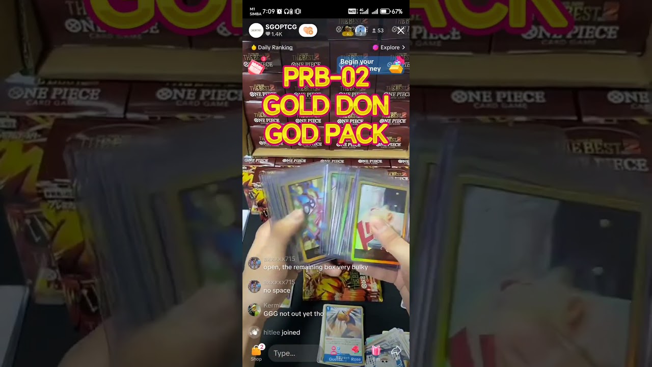 Gold Don God Pack One Piece TCG PRB-02. #onepiece#godpack#optcg#fyp#foryou#foryoupage#tcg#cards#card
