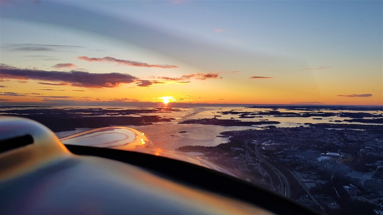 Sunset flight at Vaasa, Finland | HK36 TC100 Super Dimona