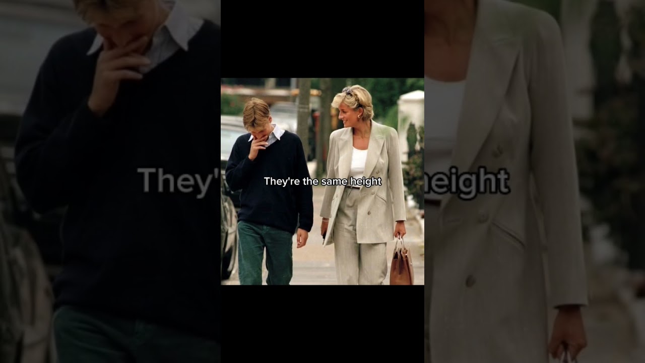 Prince William and His Mother, Princess Diana. #shorts