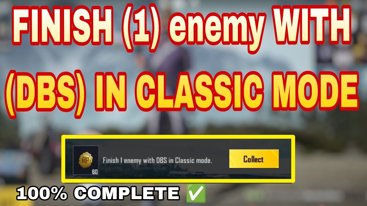 finish 1 enemy with dbs in classic mode #bgmi_mission