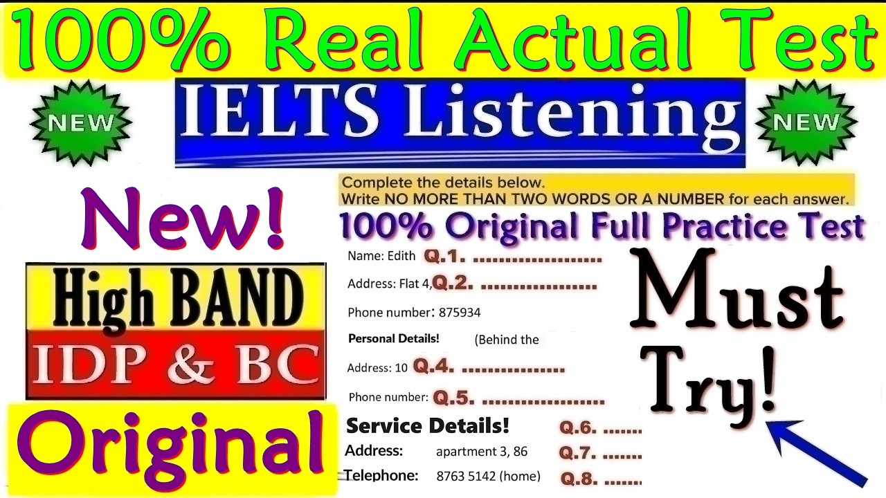 IELTS LISTENING PRACTICE TEST 2025 WITH ANSWERS | 09.11.2025