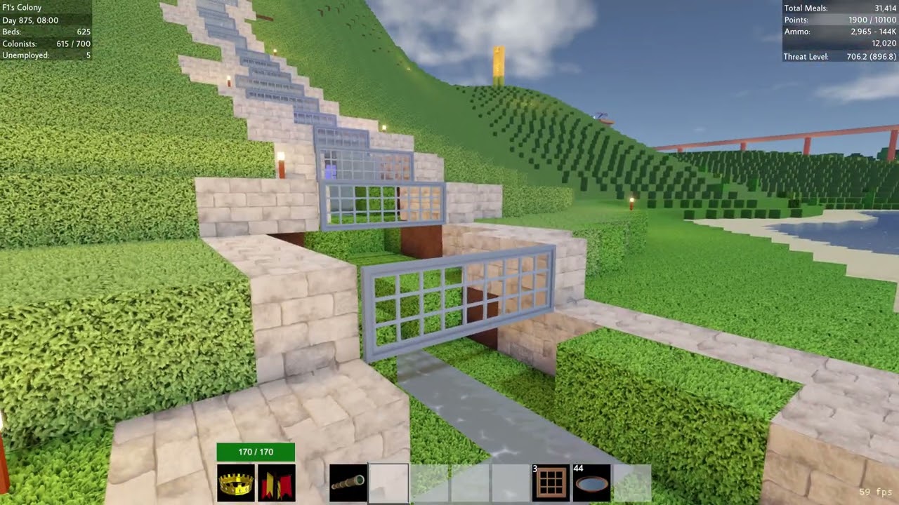 This Waterfall Shouldn&rsquo;t Be Possible in Colony Survival 😱 #VoxelGame #ColonyBuilder #colonysurvival