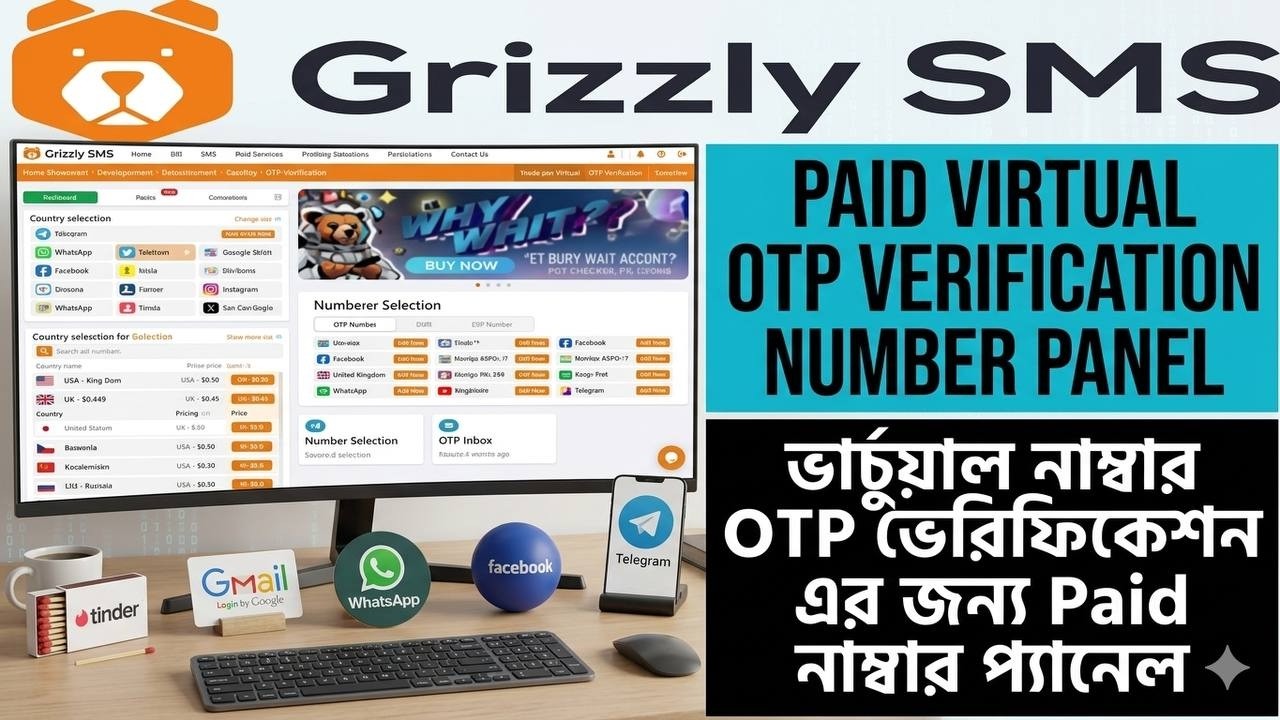 How to Use Grizzly SMS Account | All Countries Virtual Number | OTP Verification 2026