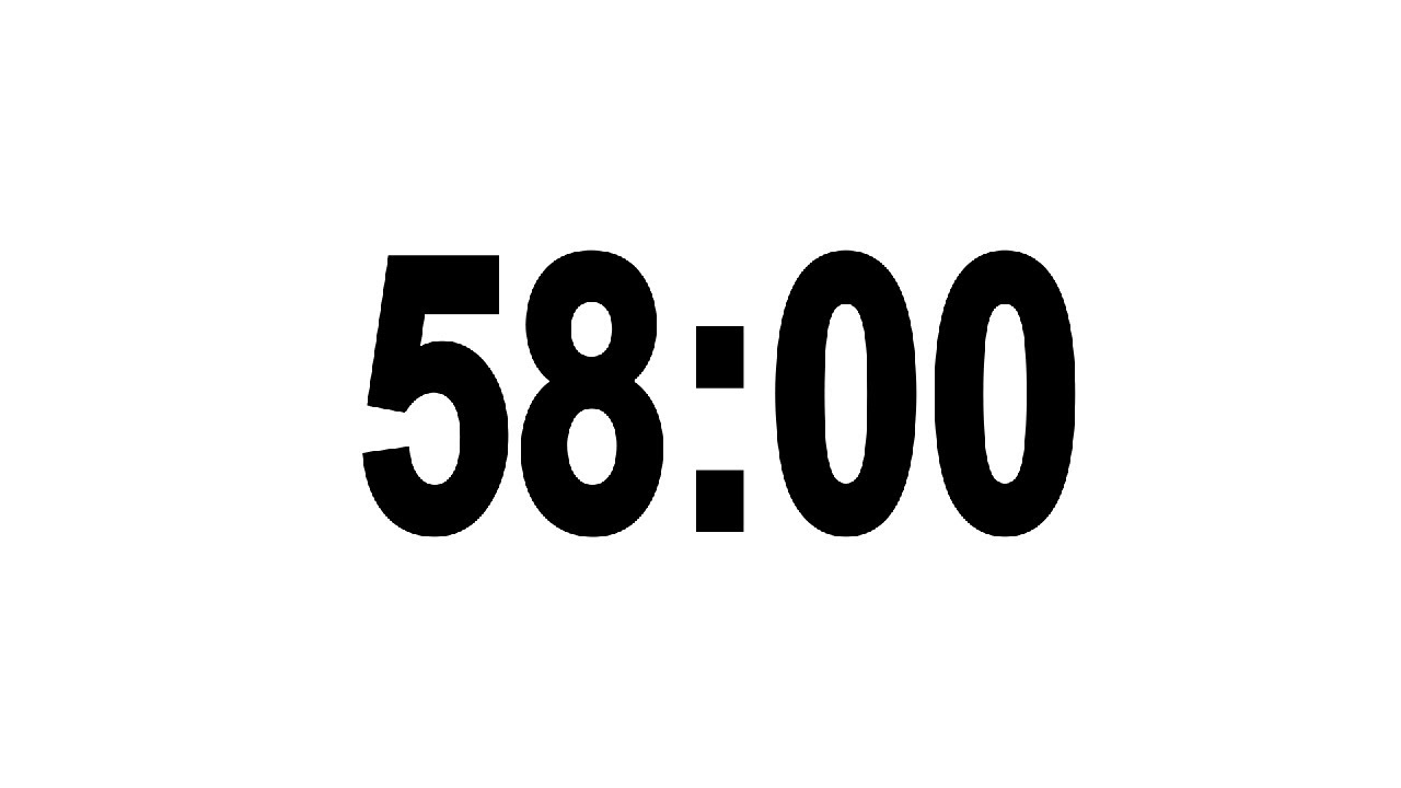 58 Minute Countdown Timer with Alarm