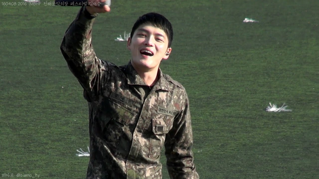 160408 김재중 주간공연 단발머리+왼손잡이 2016 IMBHF 진해군악의장 페스티벌