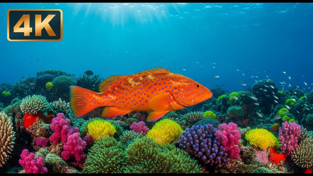 8K HDR 120 FPS Underwater Marine Life OLED #ocean #fish #coralreef #aquarium #relaxing