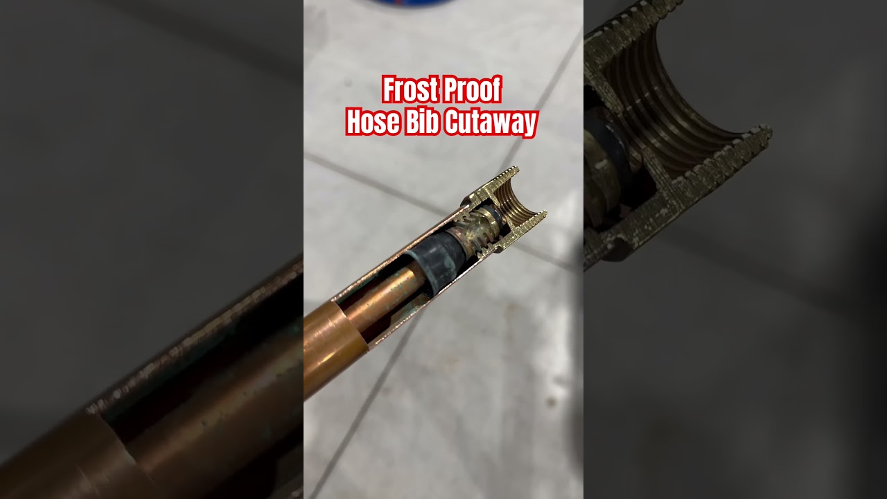 See how a frost proof hose faucet works in this cutaway