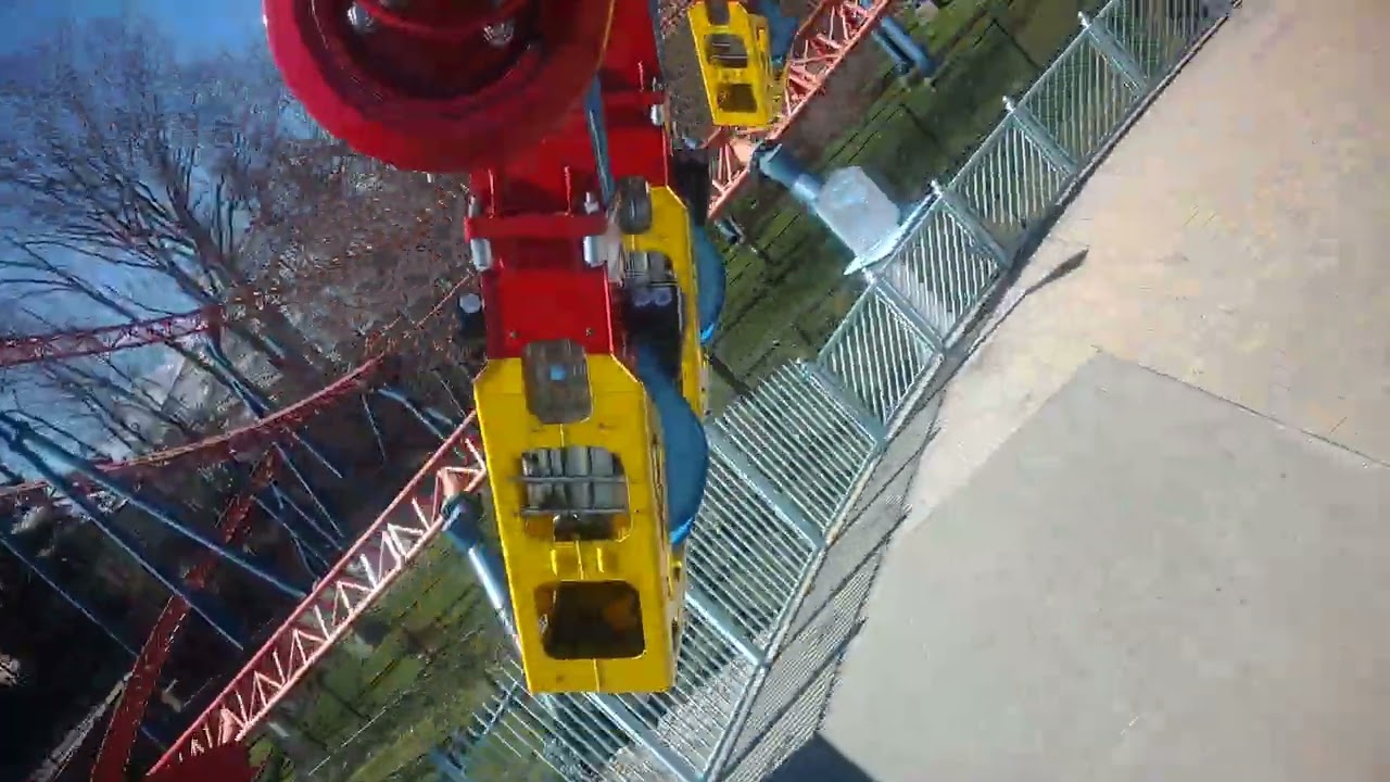 Supergirl Sky Flyer 4K POV Six Flags New England April 2024