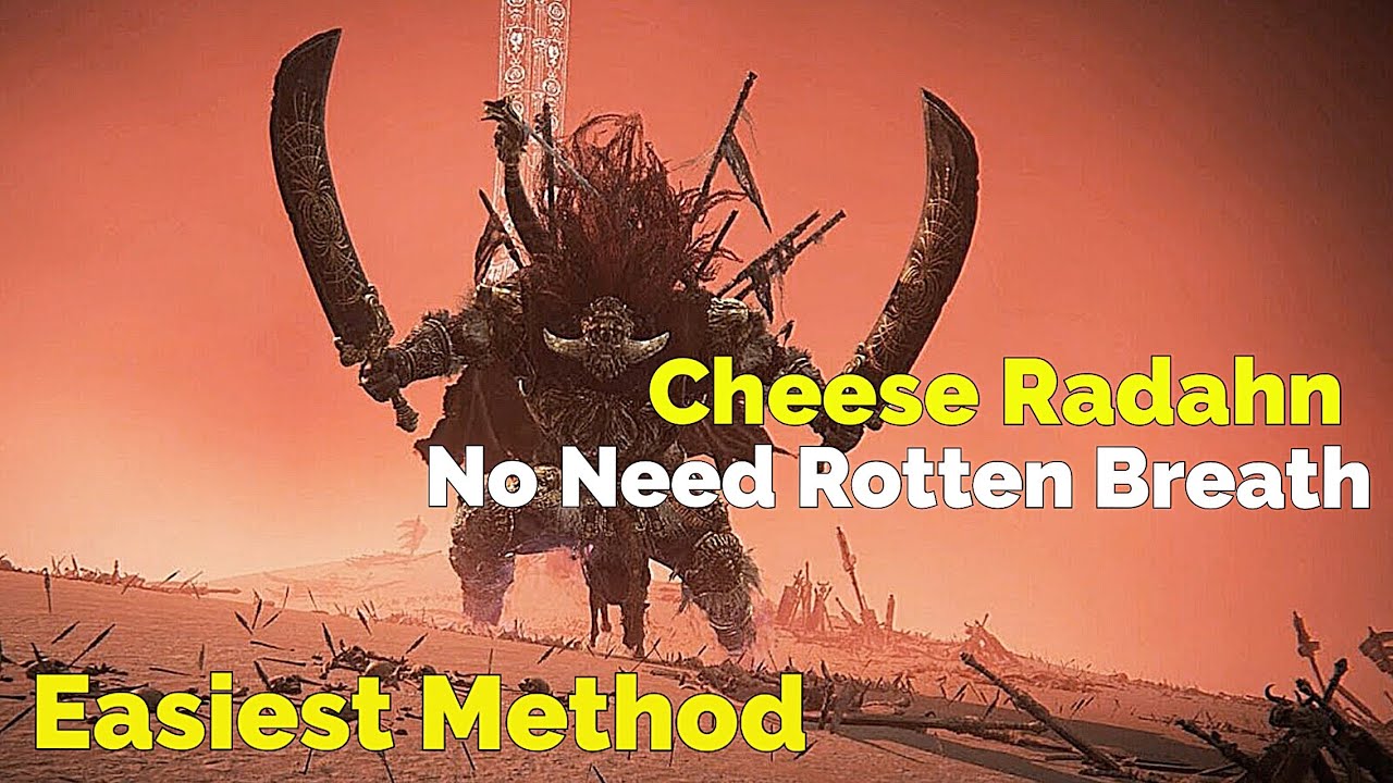 Elden Ring - Cheese Radahn No Need Rotten Breath , Best Way to Cheese Radahn New method