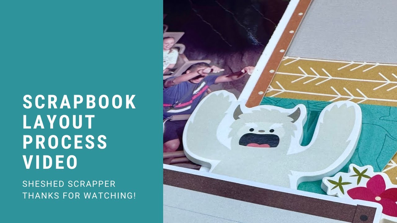 Scrapbook Layout Process Video//Say Cheese Wild//Simple Stories//Disney Layout