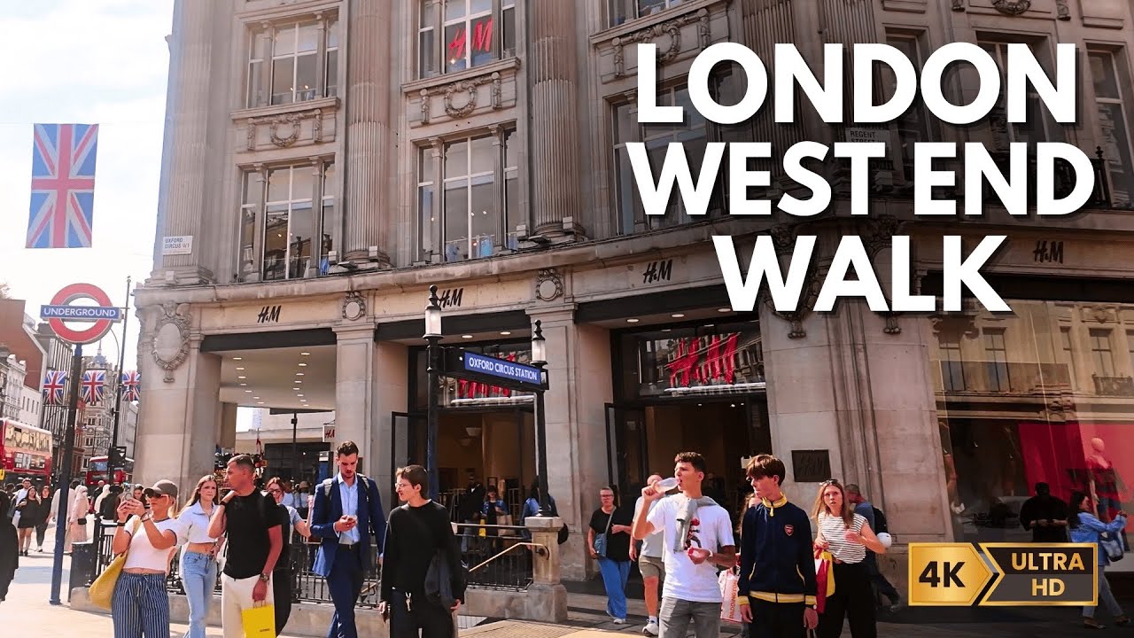 West End London Summer Walking Tour | Oxford Street London Walk in 4K