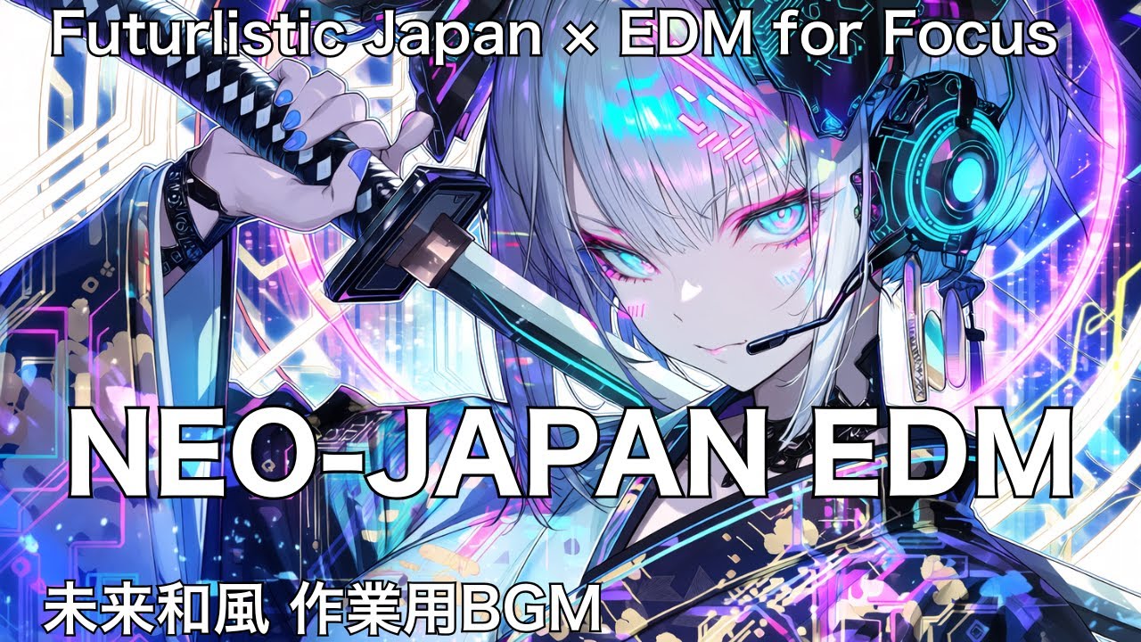 【Free BGM】Neo Japan EDM Vol.8 - 未来和風作業用BGM | Futuristic Japan for Work & Study & Focus【作業用BGM】