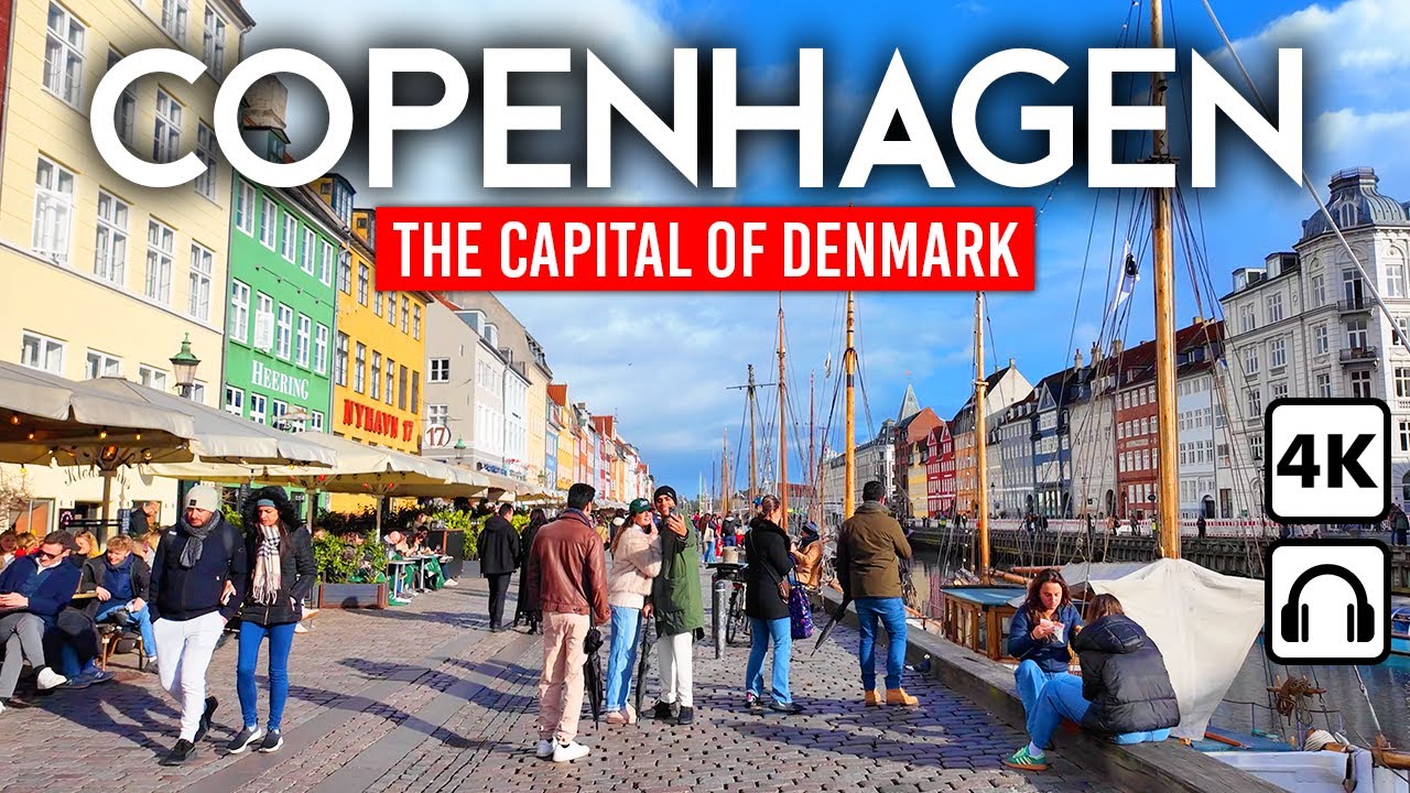 Копенгаген, Дания 🇩🇰 Город каналов и истории | Пешеходный тур 4K