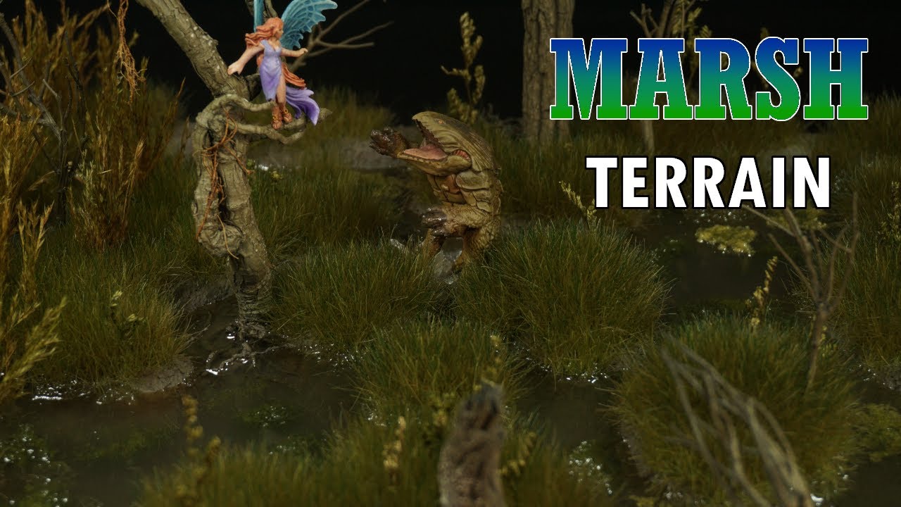 How To Make Marshland Swamp Terrain - D&D Fantasy Diorama