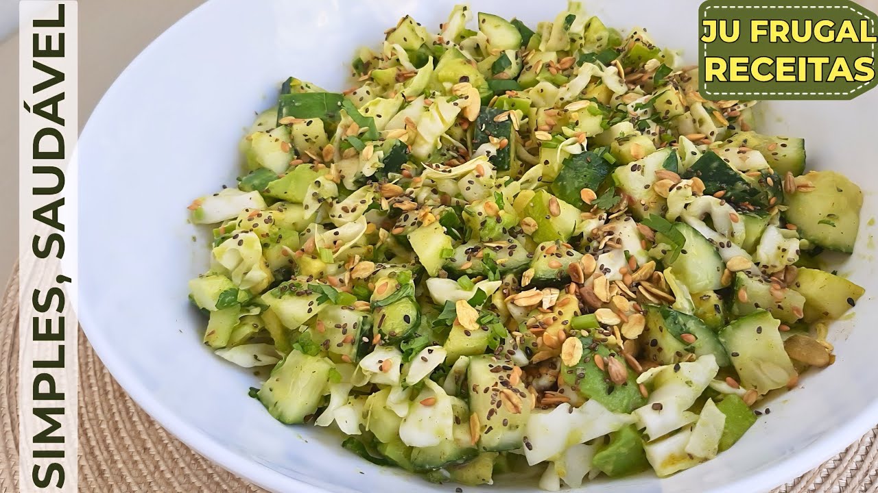 SALADA DE PEPINO DIFERENTE E SIMPLES SUPER FÁCIL E SABOROSA