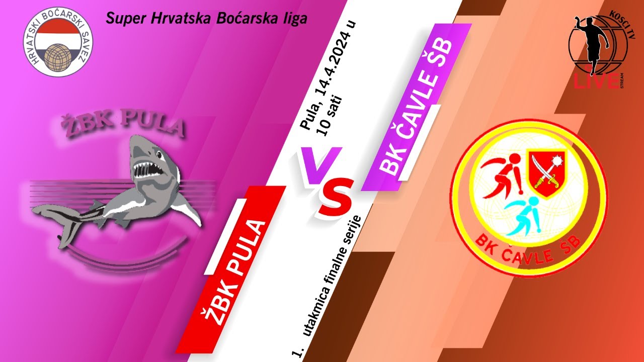 !! UŽIVO !! - FINALE: 1. utakmica finalne serije Hrvatske Ženske boćarske lige: PULA -ĆAVLE ŠB