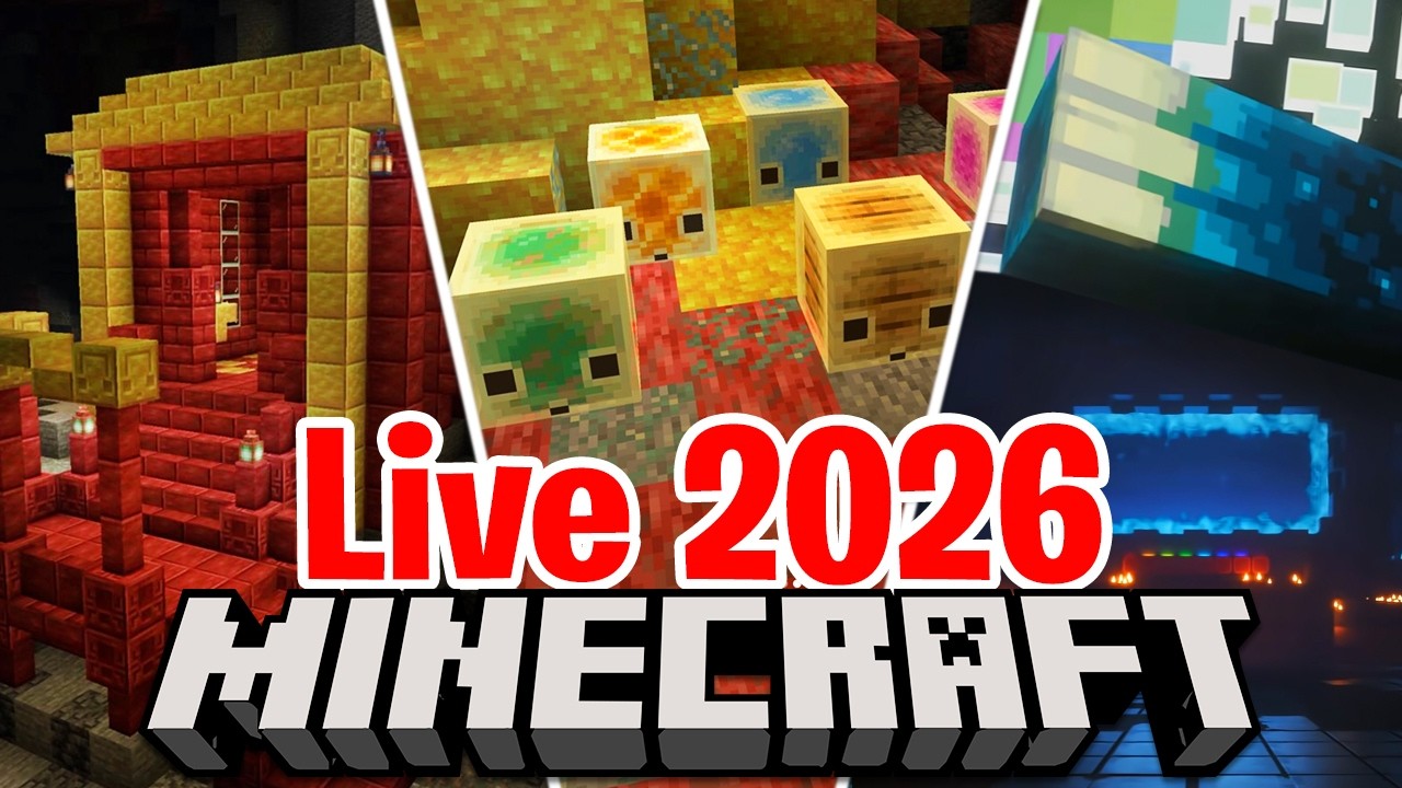CAVERNE e SLIME di ZOLFO, NUOVI BLOCCHI e DUNGEONS 2 - Minecraft Live Marzo 2026