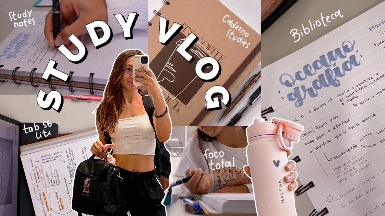 STUDY VLOG * UNIVERSITÁRIO * para NÃO ACUMULAR matéria (na biblioteca)