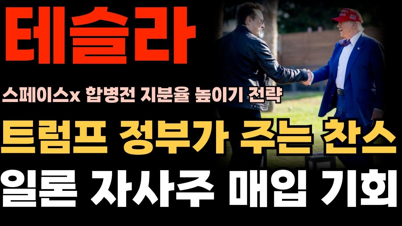 [테슬라 주가분석] 트럼프 정부가 주는 마지막찬스, 일론 자사주 추가 매입 기회가 주어졌다. 스페이스x 합병전 지분율 높이기 전략 꼭 '여기' 전략 매매 가져가야합니다.