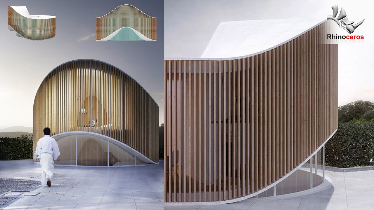 How to make penda house of wood artist beijing modeling with Rhinoceros 3d program
