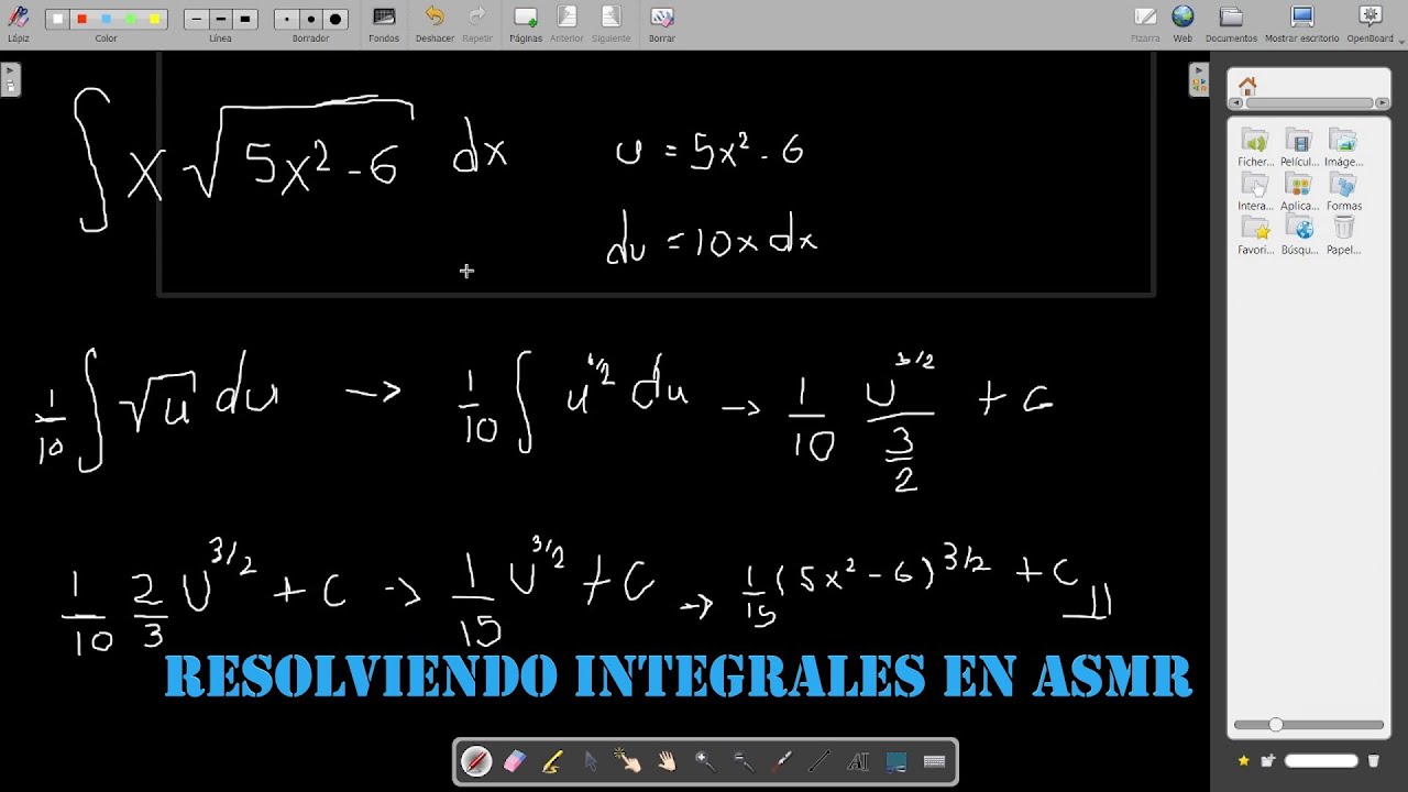 ASMR relájate mientras aprendes RESOLVIENDO INTEGRALES |ScienceandmathASMR|