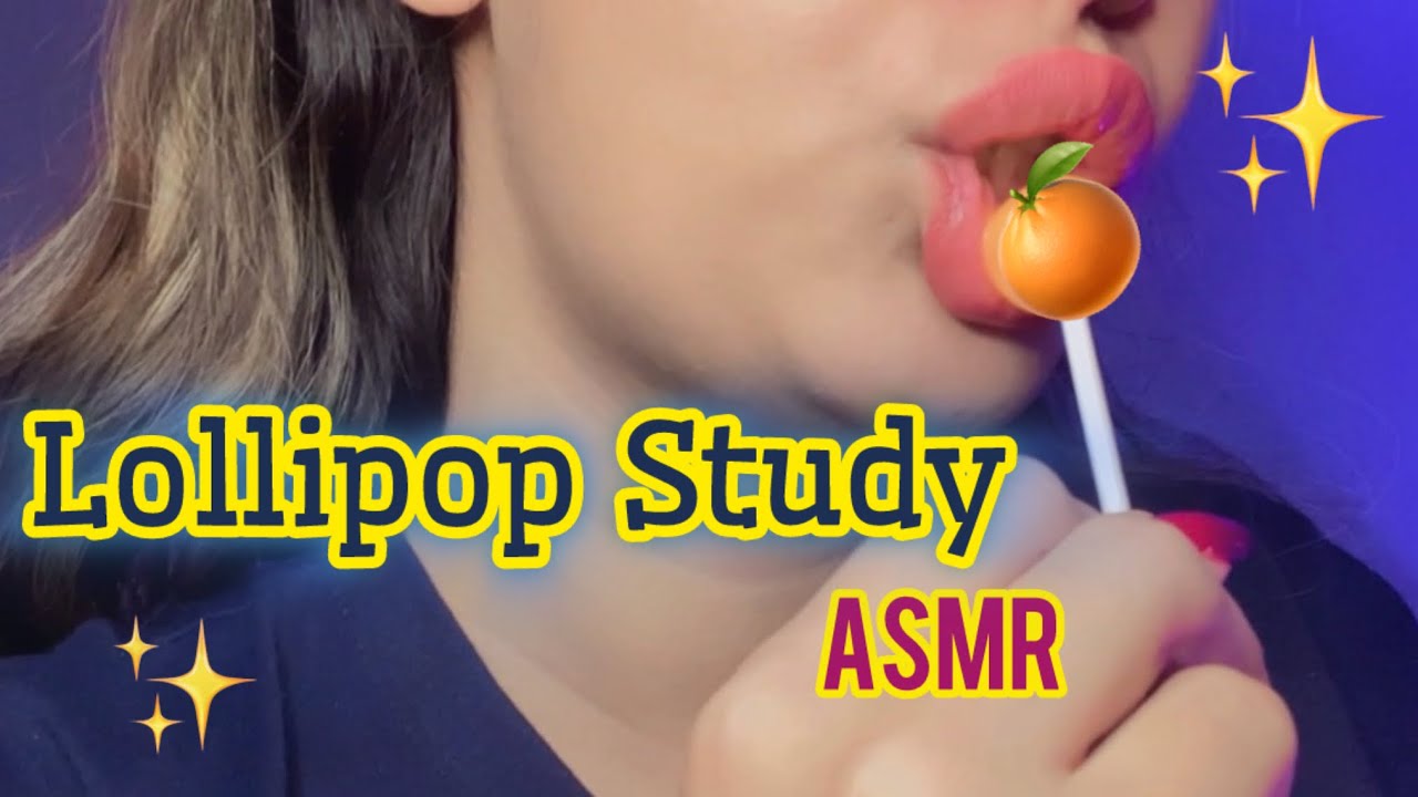 Lollipop ASMR 🍊 I Always Eat One While Studying | + Page Turning & Marker Sounds