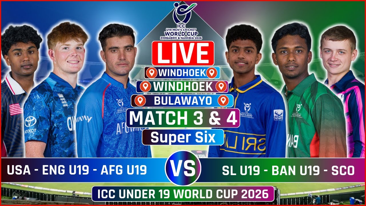 ICC U19 World Cup Live: England U19 vs Bangladesh U19 LIVE | Afghanistan U19 vs Sri Lanka U19 Live
