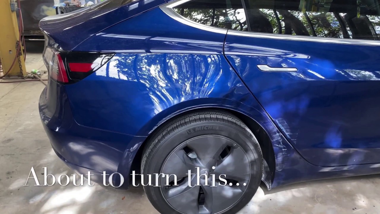 Quarter Panel Replacement on a TESLA #bodymic