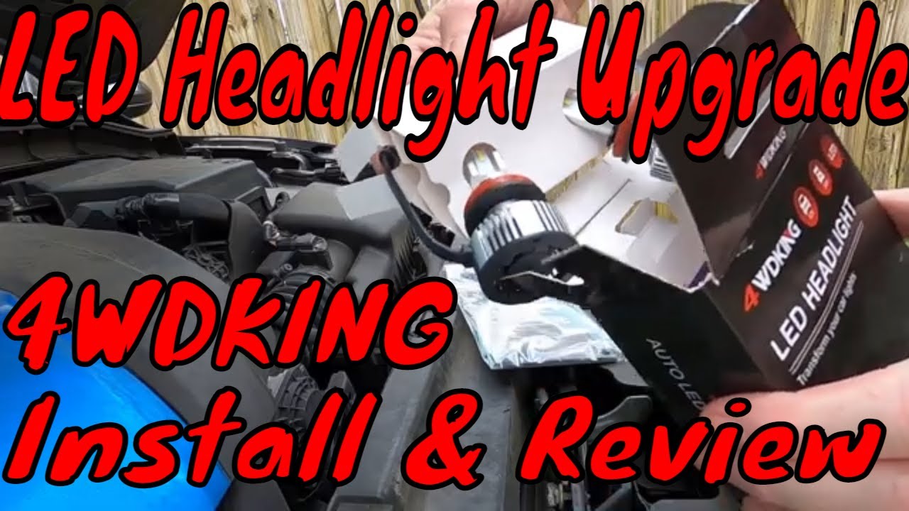 4WDKING LED Headlight Bulb Install and Review. Are they better than halogens?