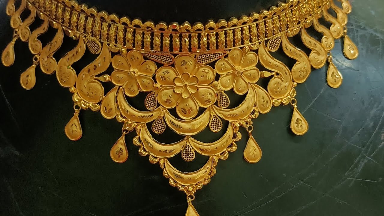 Gold jewellery choker work video  