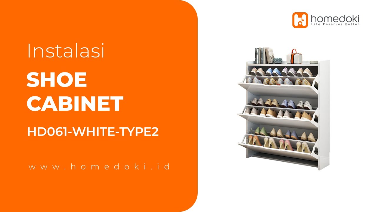 Tutorial Pemasangan HD061 WHITE TYPE2 / Rak Sepatu Estetik / Lemari Sepatu Estetik