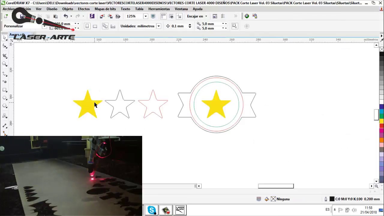 Tutorial RDWORKS (grabado, delineado y corte en un solo trabajo)