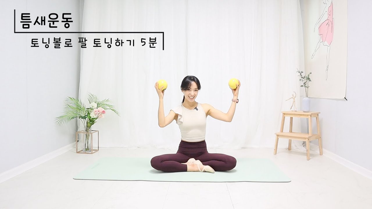 시간 짬날때 하는 틈새운동 토닝볼로 토닝하기