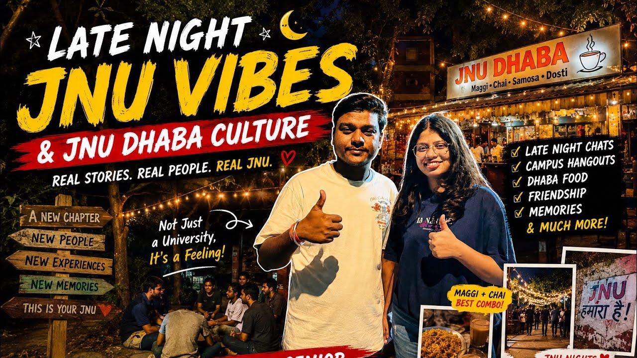 JNU Ki Night Aisi Hoti Hai? 😱| Dhaba Culture, Hostel Life & Campus Secrets 🌙 |Vlogs140|