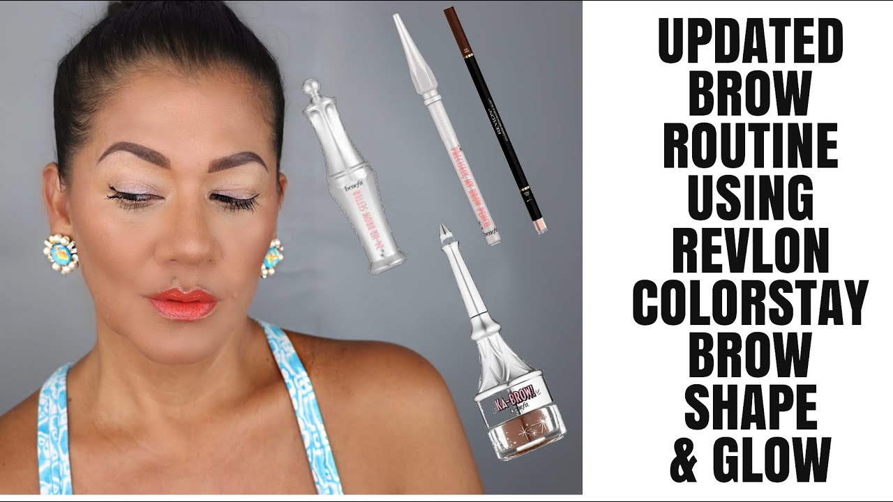 UPDATED BROW ROUTINE FOR THIN BROWS USING REVLON COLORSTAY BROW SHAPE AND GLOW