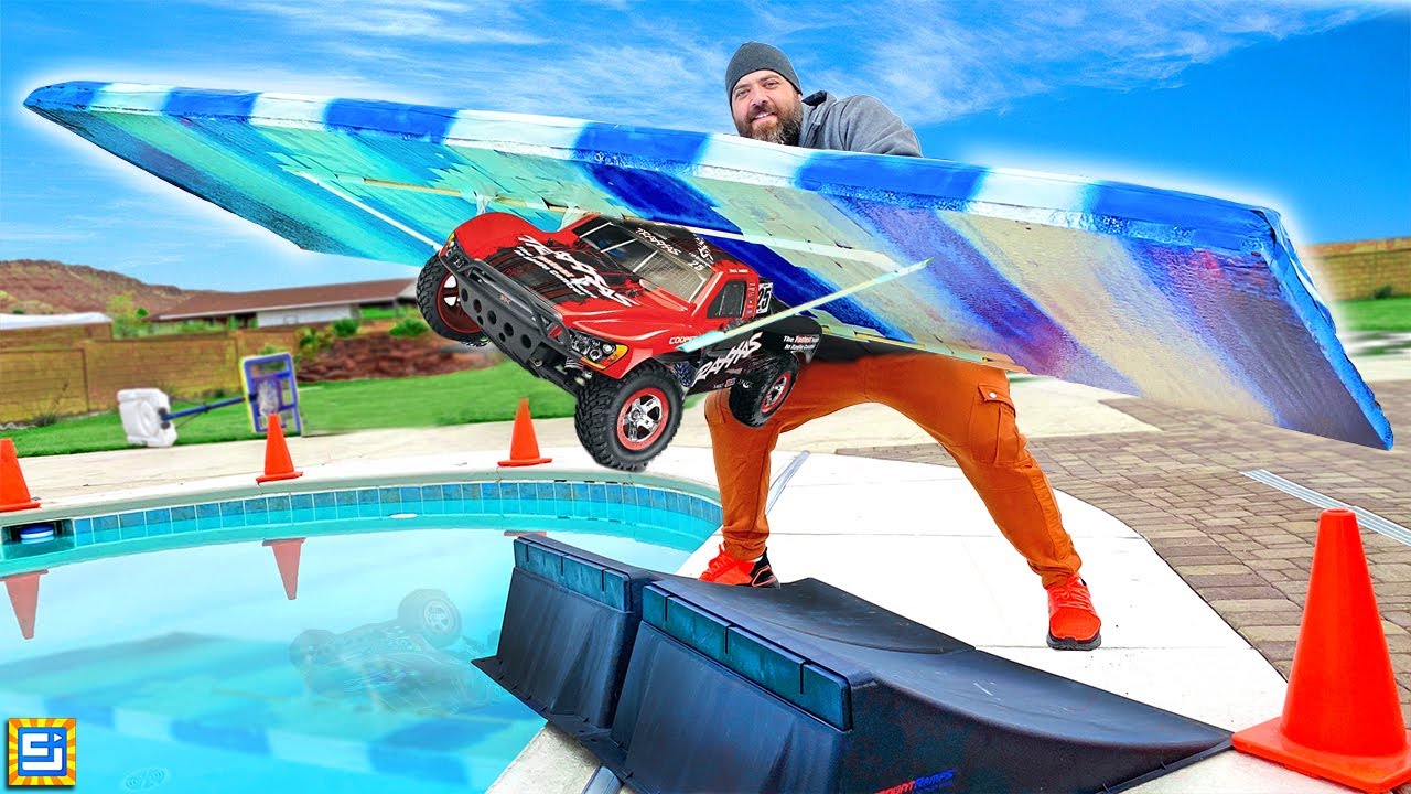 Flying Electric RC Car - Test Drive First Flight #1