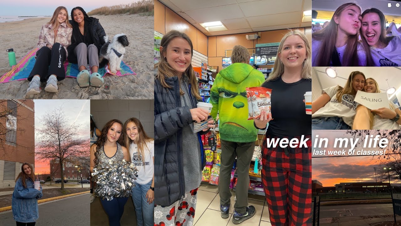 VLOG: last week of fall 2023 semester (studying, parkas, sunset, xmas lights, deans list game)