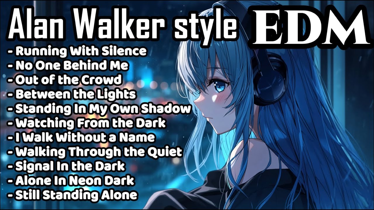 [ Playlist ] Alan Walker Style EDM (Running With Silence) | Emotional Music | Study