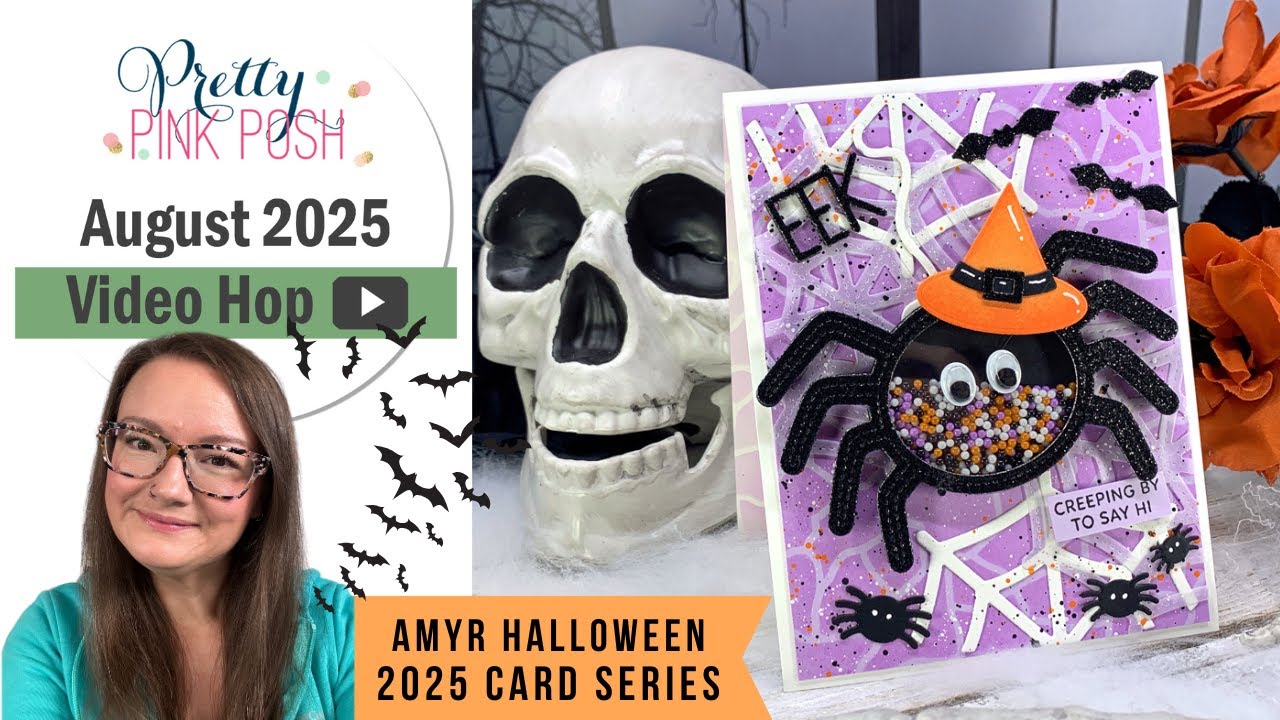 Spider Shaker! | Pretty Pink Posh | AmyR Halloween 2025 Card Series #2