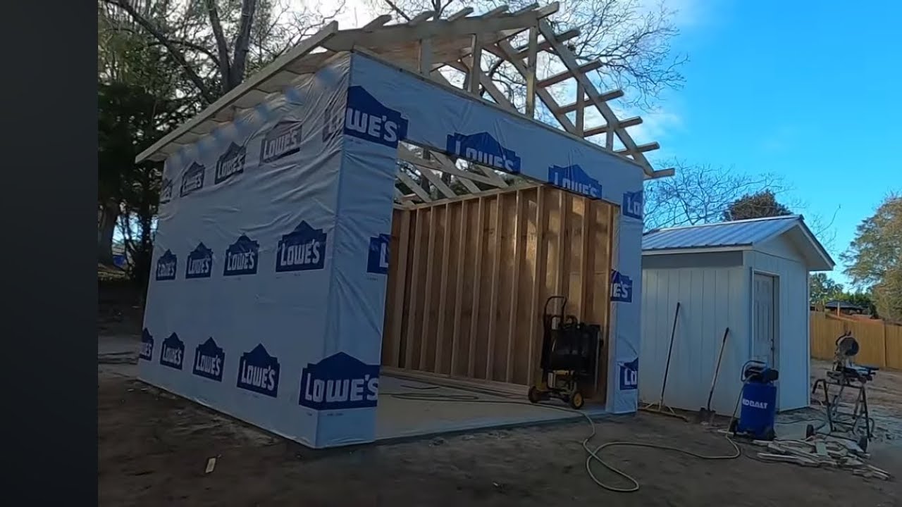 Building a 12x16 Shed start to finish! Time lapse. Cost $2,800.00