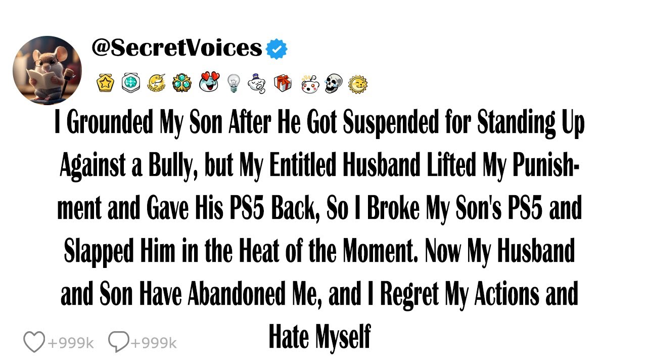 I Grounded My Son After He Got Suspended for Standing Up Against a Bully, but My Entitled Husband...