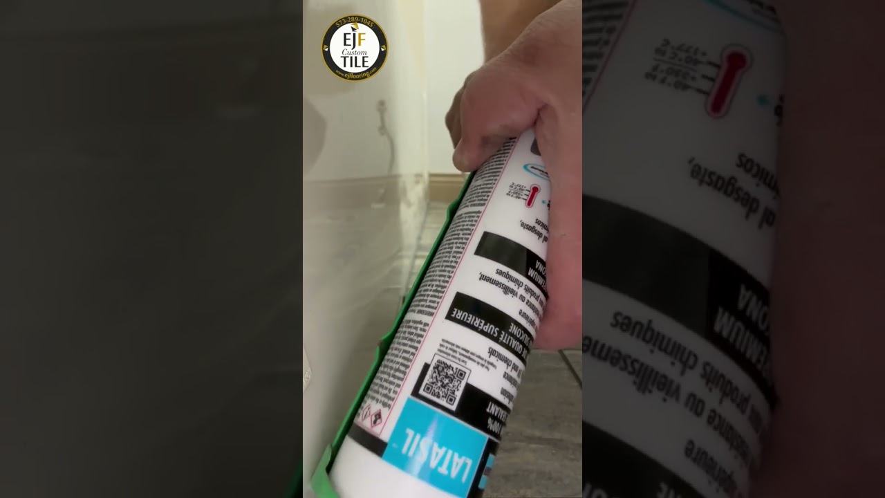 Установка 100% силикона между ванной и плиткой | #columbiamo #ejflooring #yfntg