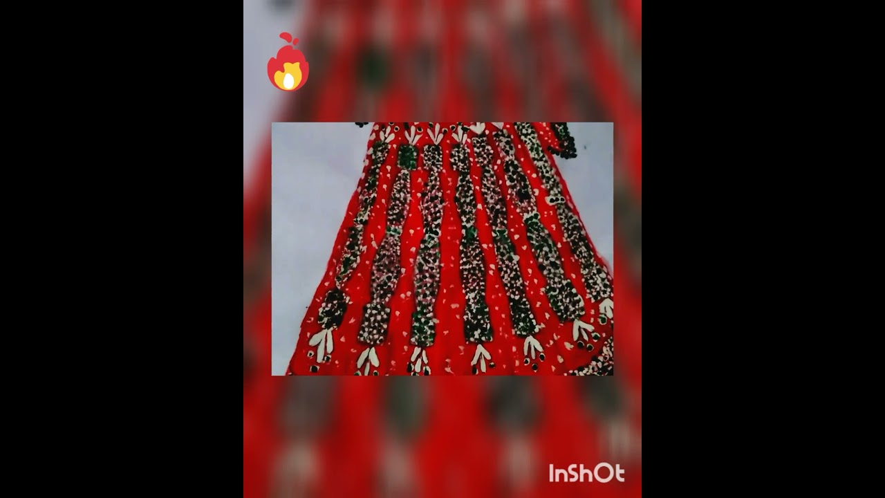 bride dress design 😊 beautiful bride drawing with red lehanga