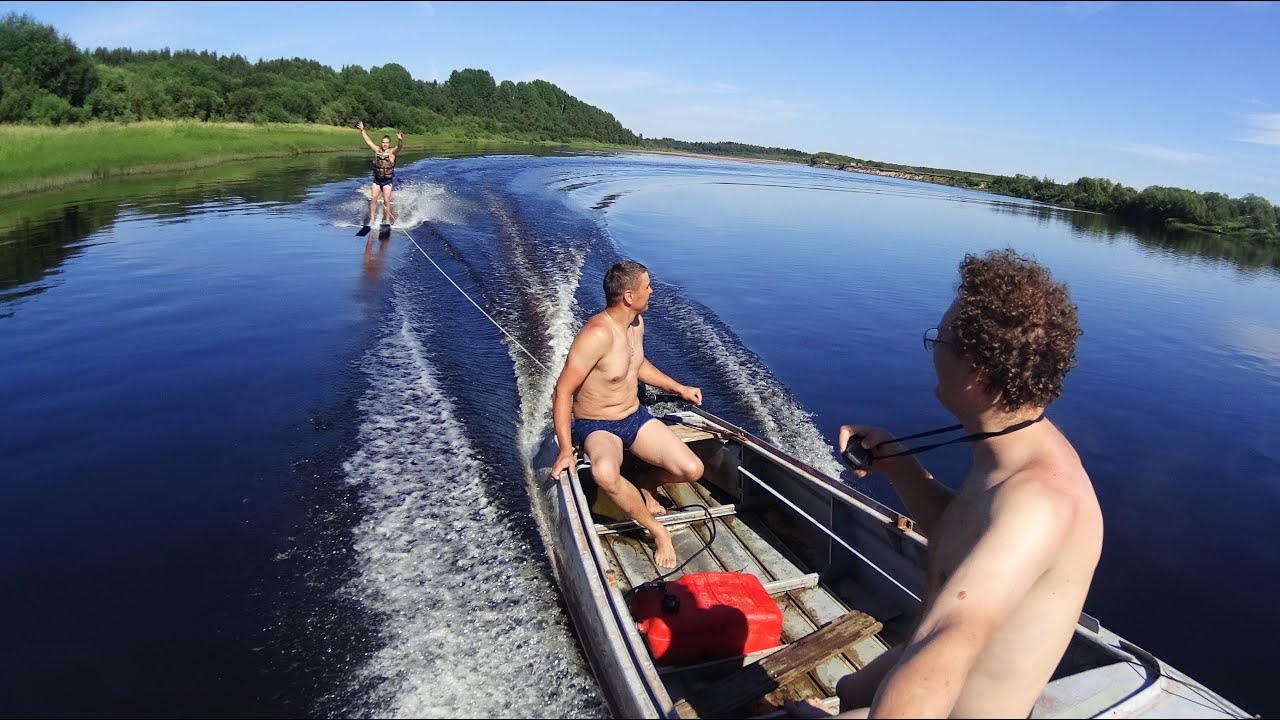Водные лыжи по-деревенски