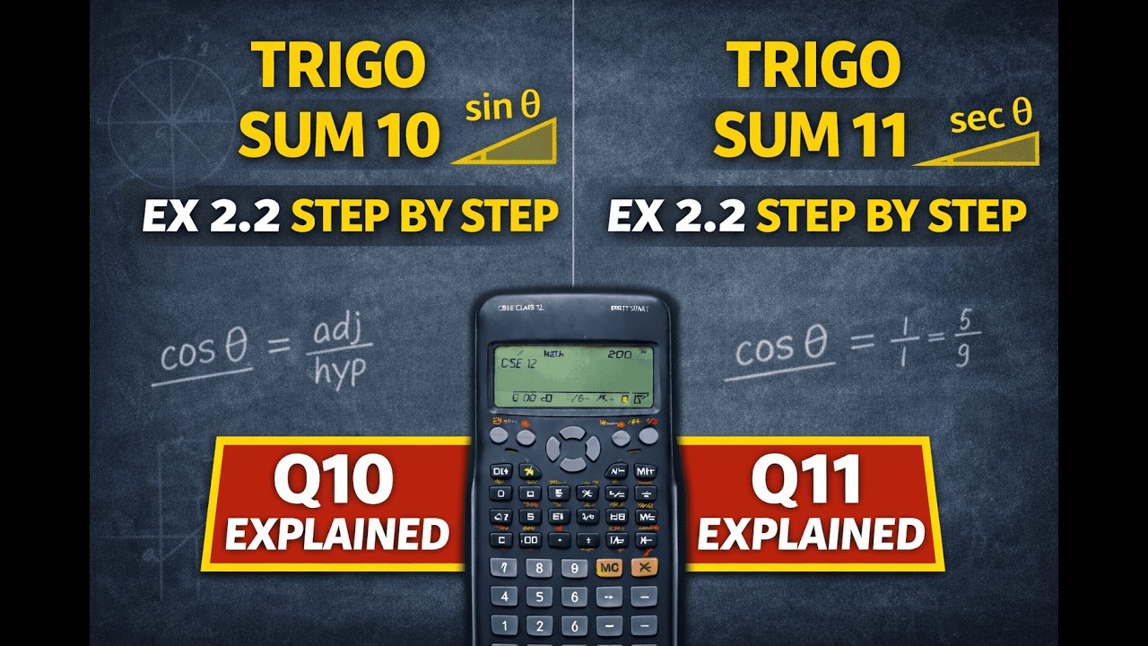 CBSE Class 12 Maths | Chapter 2 Trigonometric Functions | Ex 2.2 Sum 10 & 11 | Tamil Explanation