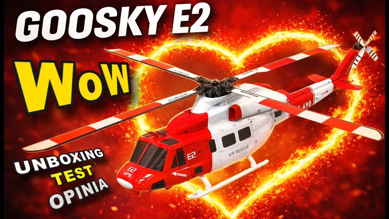 Goosky E2 &ndash; UNBOXING, TEST i OPINIA | Ten helikopter RC mnie ZASKOCZYŁ!