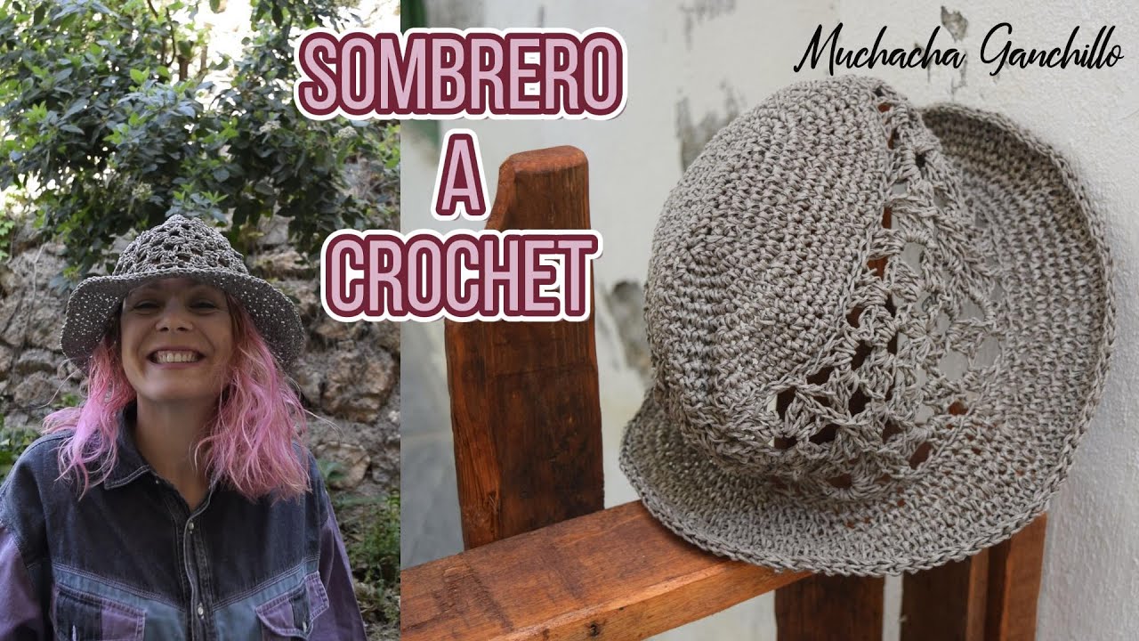 SOMBRERO GRANNY SQUARE - Paso a paso - Sombrero para el sol