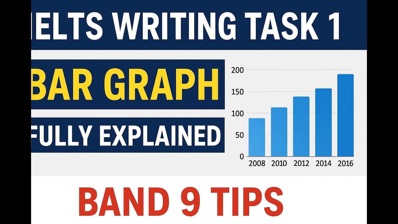 IELTS Writing Task 1 Bar Graph | One Picture Explained Step-by-Step | Band 9 Tips