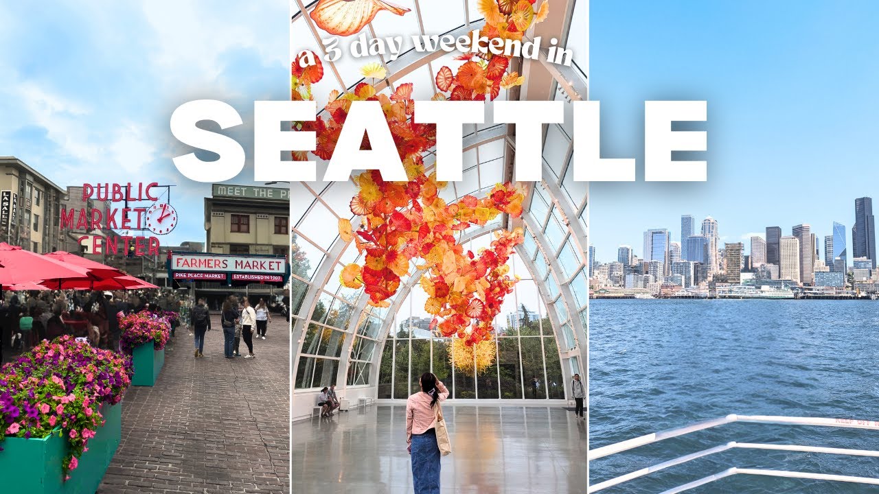 3 days in seattle | pike place, what to eat, library tours, aesthetic photo ops, chihuly glass, uw