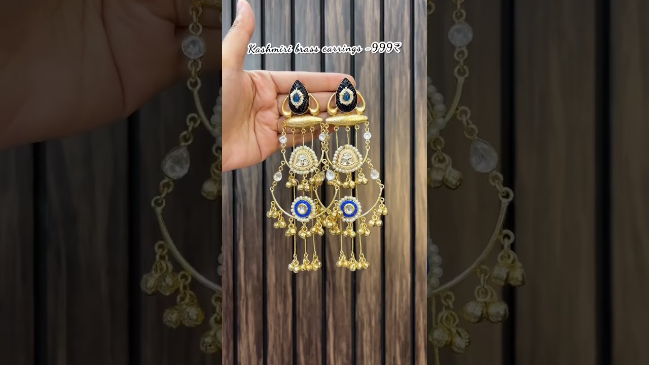 kashmiri earrings Subscribe us and to shop www.sajanabyshagun.com or whatsapp us 7060312229📲